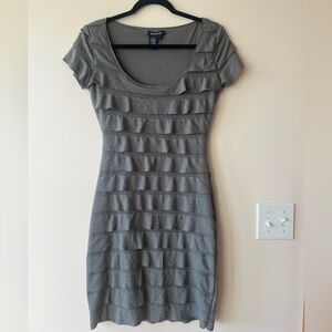 Max Edition Charcoal Layered Dress